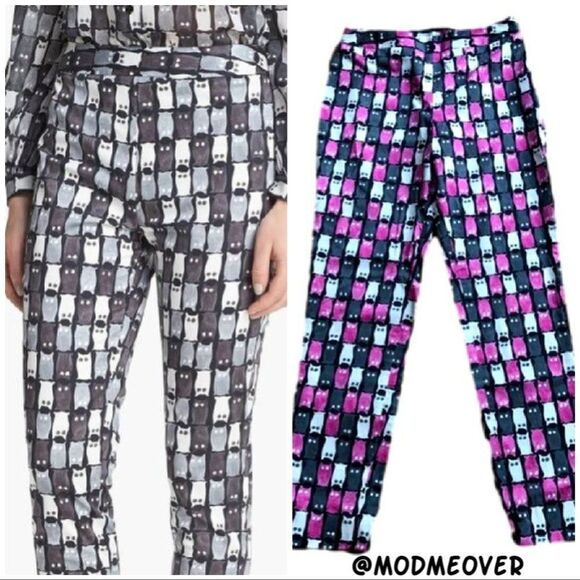 Milly of New York Pants - Milly of New York Owl Print High Rise Pants ~ NEW Condition